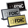FDIC Counter Sign w/Plexiglas Base